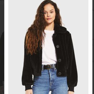 z supply sylvie snow bomber jacket